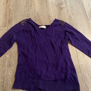 Michael Kors Purple Knit Sweater